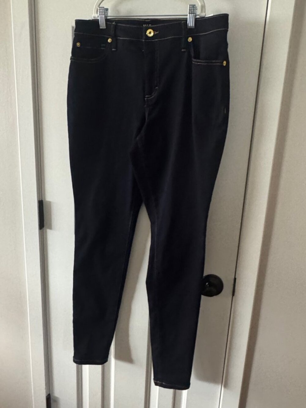 INC International Concepts Dark Indigo Skinny Regular Mid Rise Denim Jeans 12/31